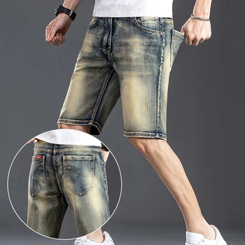 Nova Retro Denim Shorts Jeans Velho Regular Fit Straight Verão Na Moda A Marca De Alta Qualidade High Street Calças Curtas