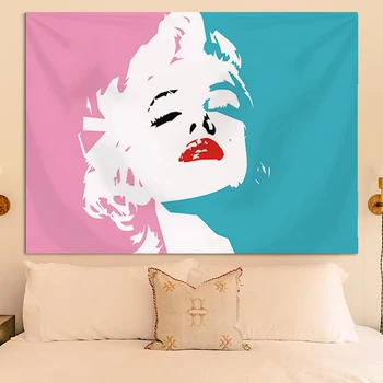 Papel de parede Personalizado Tapeçaria na Parede Decoração Marilyn-Monroes Tapeçarias Estética, Decoração de Quarto de Casa Cabeceiras Kawaii Quarto