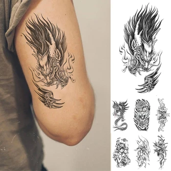 De longa Duração Preto à prova d'água Temporários da Tatuagem da Arte Corporal do Braço Etiqueta para Mulheres, Homens e Menina