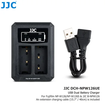 JJC NP-W126S USB Carregador de Bateria da Câmera Ajuste Fujifilm XS10 XE4 XE3 XE2 XT3 XT2 XT30II XT30 XT20 X100V X100F XA7