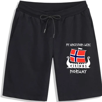 Imprimir Antepassados Vikings Da Noruega Clássico Noruega Shorts Impressão Anti-Rugas 2018 Shorts Para Os Homens Kawaii Algodão Simples Senhores