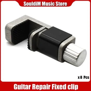 8set Acústica, Guitarra Elétrica Reparação Fixo clip de Metal Ajustável Clip para Guitarra de Luthier Guitarra Violao Ferramenta de Reparo