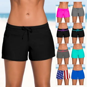 Mulheres de grande porte de moda praia, shorts, cintos, roupas de praia, de grandes dimensões boxers, calças de fitness