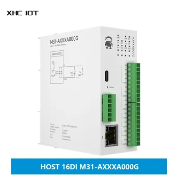 16DI RS485 RJ45 Analógico Interruptor de Aquisição Distribuída Remoto e / s Módulo de Módulo de Anfitrião XHCIOT M31-AXXXA000G PNP NPN TCP Modbus/RTU
