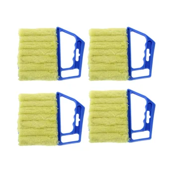 4Pcs de Mão Persianas Limpeza Cortina do Obturador Escova Removedor de Poeira para o Ar Condicionado de Casa /Carro /Ventilador/Persianas-Azul