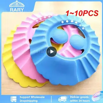 1~10PCS Engrossar as Crianças Banho de Chapéu, Viseira Ajustável do Chuveiro de Bebê Shampoo de Lavagem de Cabelo Escudo para Crianças Infantil Impermeável