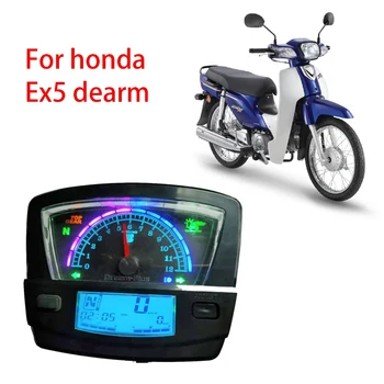 para a Honda, EX5 Velocímetro Cores LCD Digital, Odômetro Painel do Velocímetro, Medidor de Tacômetro Indicador de marcha