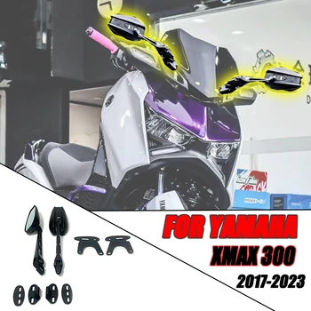Xmax300 Acessórios da Motocicleta Conjunto de Espelhos Adequados Para a Yamaha XMAX300 2017-2023 Espelho Retrovisor para a Frente do Suporte do Conjunto X MAX 300