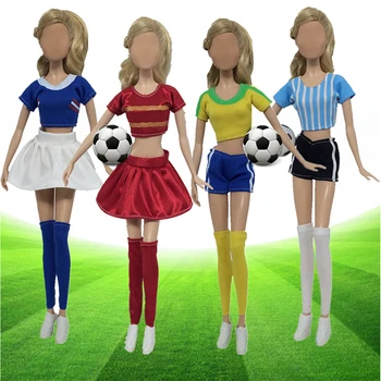 Casa de bonecas Roupas de Boneca de Futebol de Roupas Sportswear, Roupas de Boneca de Decoração, Acessórios, Brinquedos para Crianças