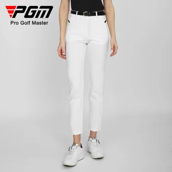 PGM de Golfe feminino Perna Reta Calças Conforto de Golfe de Vestir para as Mulheres, Perfurada a Laser de Esportes de Tecido para Esticar as Calças KUZ150