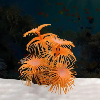 Artificial Decorativa Coral Simulação Macio Tanque De Peixes De Água Grama De Silicone Recife Plantas Aquáticas Falso Recifes De Coral, Paisagem