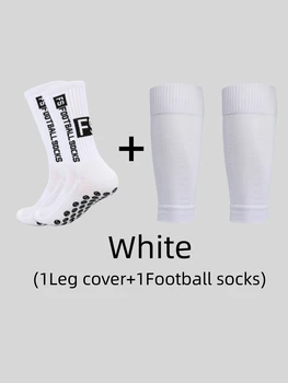 1 par de combinação de ponto adesivo antiderrapante, suor e odor resistente FS futebol meias de desporto+protetores de perna