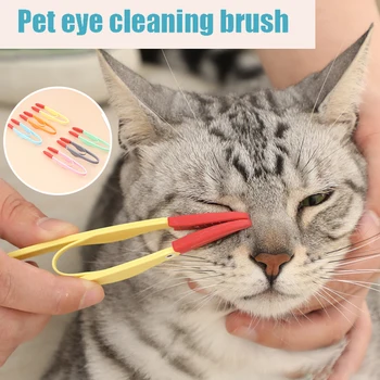 Pet Grooming Ferramentas De Olhos De Gato Pente De Estimação Lágrima Removedor De Manchas Escova De Limpeza Para O Pequeno Gato Cão