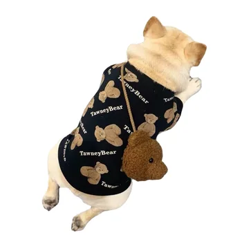 Criador de artigos para Cães, com Urso Saco de Inverno Quente Cão Bonito Camisola para Bulldog francês de Moda, Roupas de Cachorro Chihuahua de Estimação Roupas