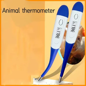 Animal Térmica Eletrônica De Cabeça Macia Termômetro De Precisão Borracha À Prova D'Água Sonda De Medição De Temperatura Do Animal Doméstico De Produtos