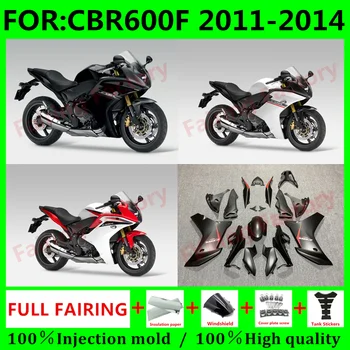 Novo ABS Motocicleta Toda a Carenagem Kit de ajuste para o CBR600F 2011 2012 2013 2014 CBR600 F CBR 600 FRANCOS Carroçaria carenagem integral