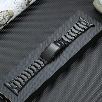 Aço inoxidável Pulseira para a Apple Faixa de Relógio de 49mm de Titânio Pulseira de Metal 38/40/41/42/45 44mm Bracelete para o iWatch Ultra Série 8