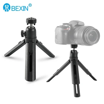 BEXIN MS06 Mini Desktop Tripé de Câmera de Fotografia Macro Vídeo Selfie Viver Suporte de Tripé para Câmera fotográfica SLR Smartphone Flash, Luz de Preenchimento