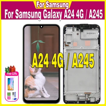 Ecrã Super AMOLED de Lcd Para Samsung Galaxy A24 4G A245 SM-A245F SM-A245F/DS A24 4G Display LCD do Digitador da Tela de Toque da Assembleia