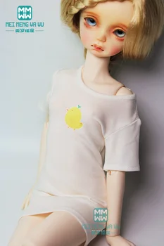 Roupas para a boneca apto de 1/4 43cm MSD BJD boneca de roupas de moda de Médio e longo corpo Selvagem casual t-shirt