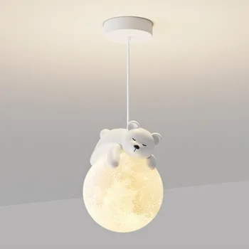 Coelho luminária Moderna, Simples Quarto de Cabeceira, Luzes de Suspensão Nórdicos Quente Romântico Quarto infantil Urso Bonito Lâmpada Lustres