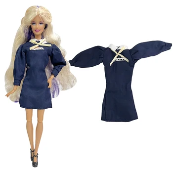 NK 1 Pcs Senhora Office Saia Para a Boneca Barbie Trajes de Moda de Vestido Com bowknot Para 1/6 Boneca, Acessórios, Brinquedos do Bebê