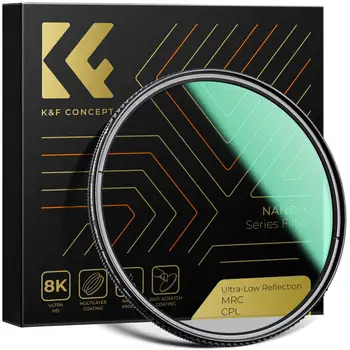 K&F Conceito de 37mm-95mm Nano-Série X, Ultra-Baixa Refletividade Filtro Polarizador Circular com 28 Multi-Camada de Revestimentos de Ultra-Slim HD