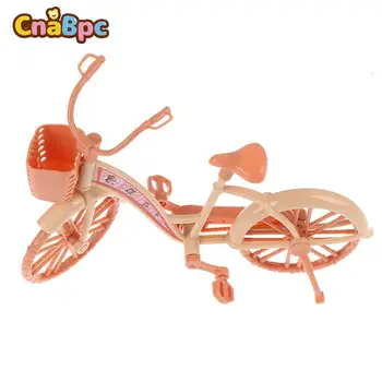 1Pcs Casa de bonecas Boneca Miniatura de Bicicleta Bicicleta Bicicleta de Plástico Esportes ao ar livre Brinquedo Para a Casa de bonecas Crianças Brinquedo de Ciclismo Modelo de Cena DIY