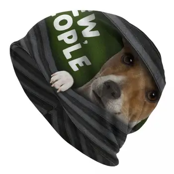 Jack Russell Terrier Ew Pessoas Skullies Beanies Caps Homens Mulheres Streetwear Inverno Quente Chapéu De Malha De Adultos Amante Do Cão Bonnet Chapéus