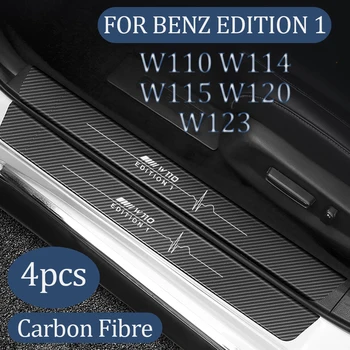 Para A Mercedes Benz W110 W114 W115 W120 W123 Edição 1 E Classe De Fibra De Carbono Limiar De Proteger Anti Fricção Carro Soleira Da Porta Etiquetas