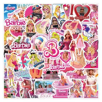 60Pcs Kawaii Barbie Diy Adesivos Anime Laptop da Mala de viagem de papel de carta Caso de Telefone Copa Impermeável Adesivo de Scrapbooking Decoração Presente