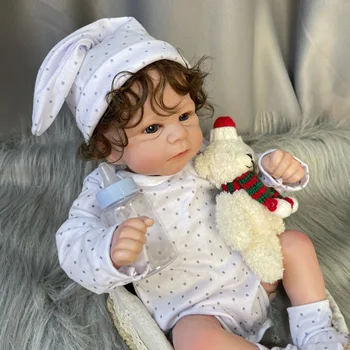 18Inches Bebe Reborn Dolls Elias Renascido criança Realista Bebê Vivo Vivo Recém-nascido Bonecas Boneca Crianças de Bonecas de Meninas Brinquedo