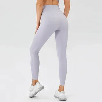 Outono, Verão 2023 Mulheres Calças De Yoga Ginásio De Cintura Alta Pêssego Hip Esporte Leggings Traceless Treino De Fitness Apertado