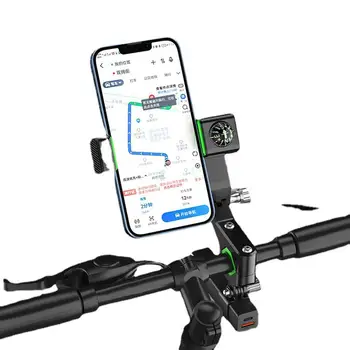 Bicicleta de Telefone do Suporte de Guidão de Bicicleta Espelho Retrovisor Suporte de Montagem em Rack Bússola Suporte Para Motocicleta E bicicleta
