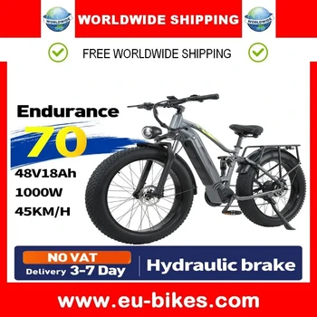 Desconto RX80 1000W 45 KM/H Adulto Bicicleta Elétrica 48V17.5AH Bateria de Lítio 4.0 Pneus Fat 26 Polegadas Homens da Montanha Ebike