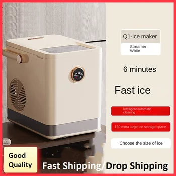 220V Elétrico máquina de fazer Gelo Doméstico, Comercial Ice Maker Dormitório Rápido da Máquina de Gelo para DIY Potável Fria