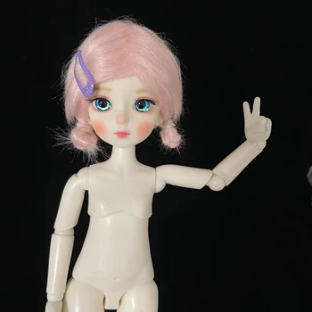 Bonito 30cm DIY Boneca de Cabeça Aberta 1/6 Bjd Maquiagem de Boneca Perucas junta Mecânica Corporal de Crianças Meninas de Boneca de Brinquedo de Presente