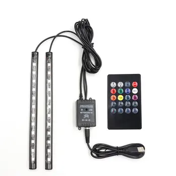 Led Carro Pé de Luz Ambiente Com USB de Isqueiro iluminação de fundo Música de Aplicativo de Controle RGB Automático de decoração Interior Atmosfera Luzes