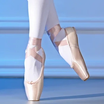 Meninas, Senhoras Ballet sapatilhas de Ponta, as Mulheres Adultas Profissional de Cetim Ballet Dança Sapatos com Fita Mulher Zapatillas De Ballet