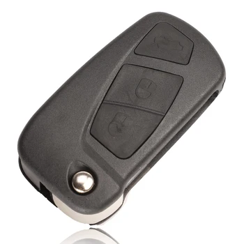 Bilchave 3 Botões Remoto Chave Do Carro Shell Para A Ford KARemote Flip Key Fob De Habitação Titular Caso Com Uncut Lâmina De Chave De Caso De Substituição