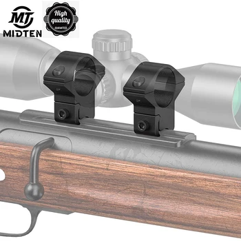 MidTen Rifle Riflescope cauda de andorinha Âmbito Anéis Médio Perfil de Ver Através de Montagem Para 3/8