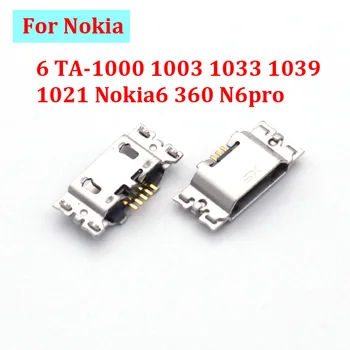 10-50Pcs de Carregamento Micro USB Dock Conector de Porta Para Nokia 6 TA-1000 1003 1033 1039 1021 Nokia6 360 N6pro N6 Pro Plug do Carregador
