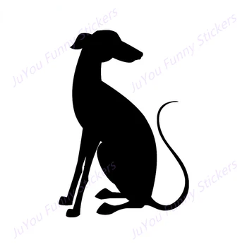 FUYOOHI Engraçado Adesivos Acessórios do Exterior do Greyhound Silhueta Etiqueta do Carro do Animal Adesivos de Carro Envoltório de Snowboard à Prova de arranhões