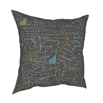 Matemática Lições Gráfico Pillowcover Decorativa da Casa de Matemática da Escola Almofadas Jogar Travesseiro para o Carro de Poliéster de Impressão frente e verso