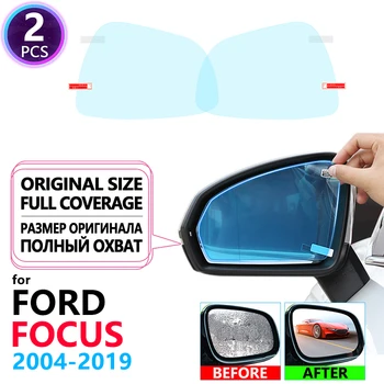 Cobertura completa de Nevoeiro Filme Espelho Retrovisor para Ford Focus 2 3 4 2004~2019 Acessórios MK2, MK3 MK4 2008 2012 2014 2016 2018 2019 ST