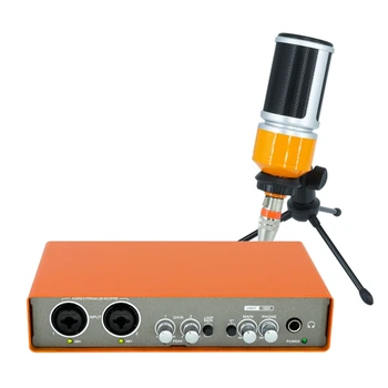 Microfone Profissional Interface De Áudio De Gravação Da Placa De Som De Guitarra Elétrica Mixer Profissional Mesa De Mistura