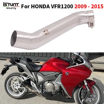 De Exaustão da motocicleta modificar Meio Tubo de Ligação de Tubos de 50,8 MM Escorregar Para a HONDA VFR1200 X VFR1200F VFR 1200 2009 - 2015 Seção Silenciador