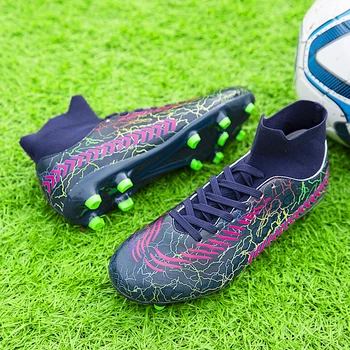 2023 Homens NOVOS Sapatos de Futebol Filhos Adultos de Alta de Tornozelo Botas de Futebol Chuteiras Grama de Formação de Calçado de Desporto 2023 Homens do Tênis