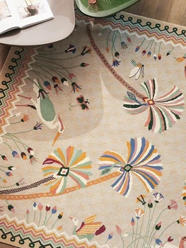 Retro Arte Boêmio Tipo de Tapete Luxuoso Grande Área de Sala de estar, Tapetes Decorativos Macio e Confortável Quarto Tapete Varanda Tapetes 양탄자