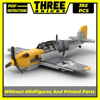 Moc Tijolos para Construção de Aeronaves Modelo Messerschmitt Bf 109 F2 Tecnologia Modular de Blocos Presentes Brinquedos Para Crianças DIY Conjuntos de Montagem
